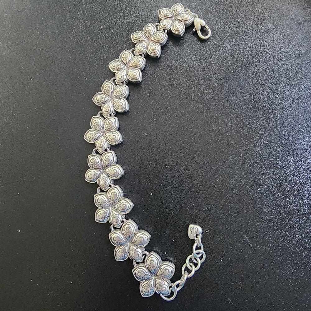 Brighton Silver Floral Bracelet